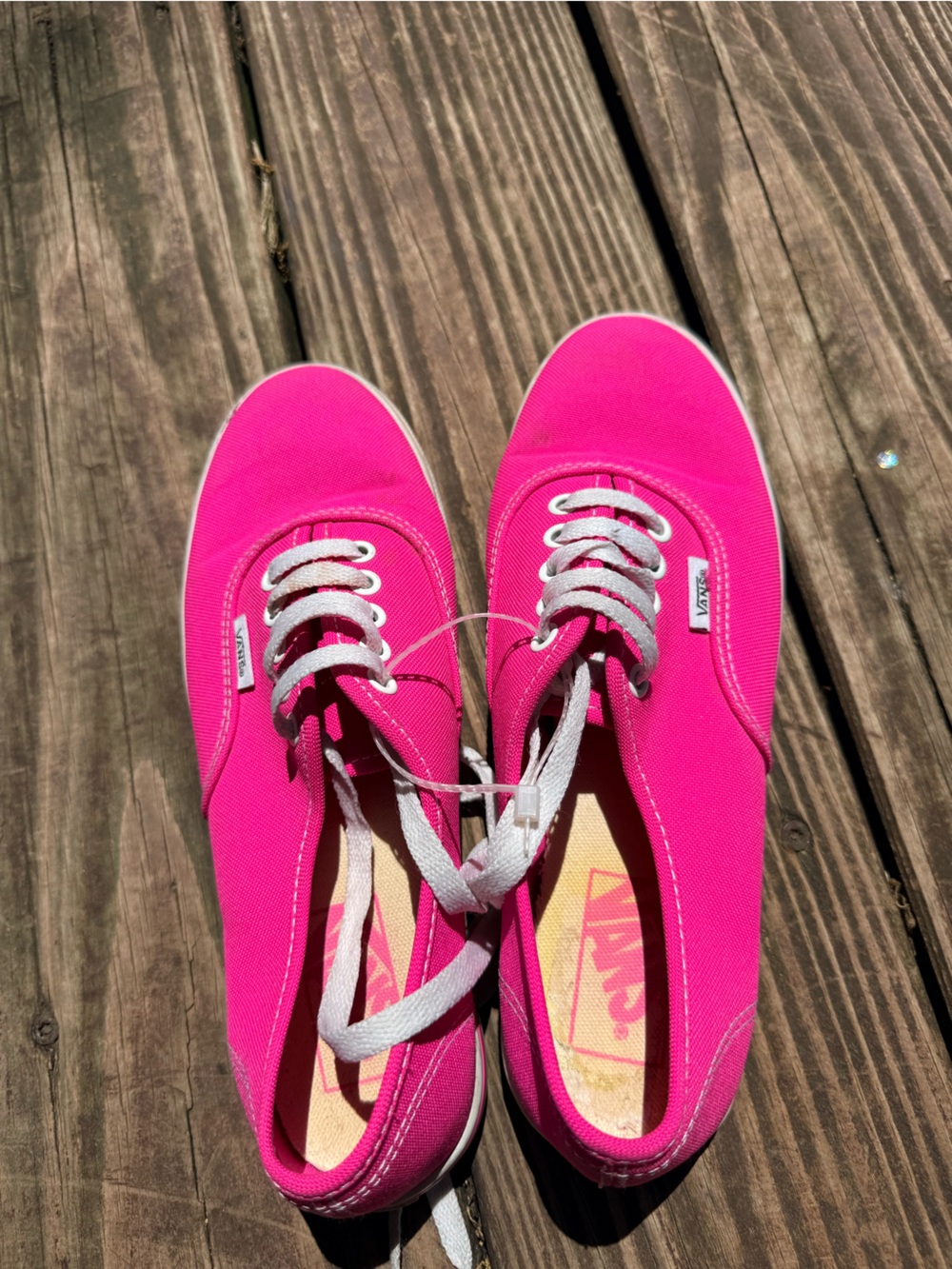 Vans Pink Canvas Low-Top Sneakers